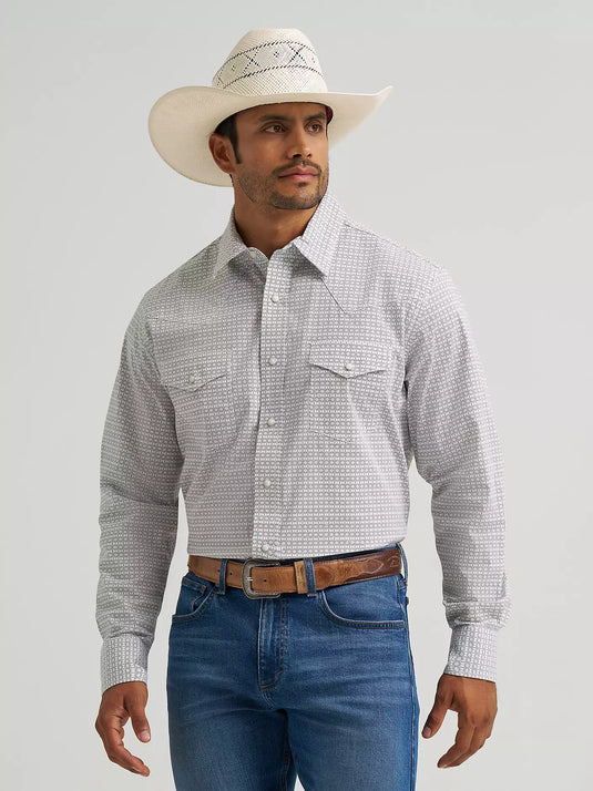 112374296 - Wrangler Men's 20X® Competition Long Sleeve Two Pocket Western Snap Shirt