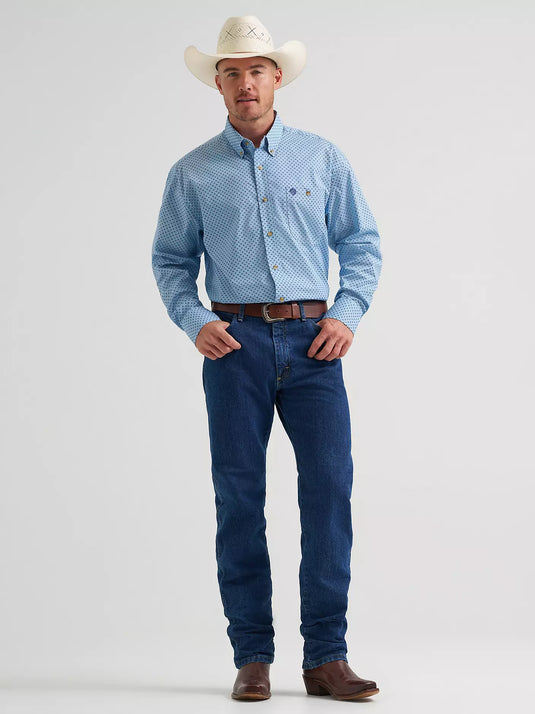 112374582 - Wrangler® George Strait™ Long Sleeve Button Down One Pocket Shirt
