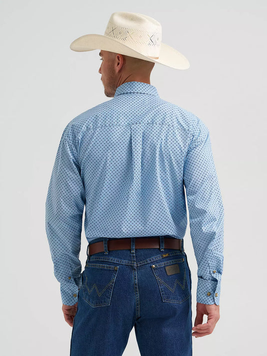 112374582 - Wrangler® George Strait™ Long Sleeve Button Down One Pocket Shirt