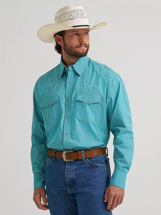 112374597 - Wrangler® George Strait™ Troubadour Long Sleeve Western Snap Shirt