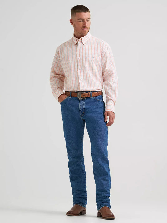 112374610 - Wrangler Men's George Strait™ Long Sleeve Button Down One Pocket Shirt