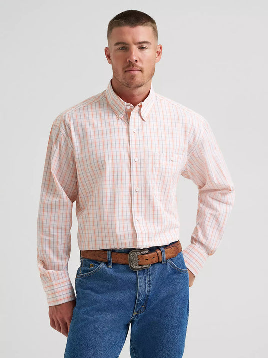 112374610 - Wrangler Men's George Strait™ Long Sleeve Button Down One Pocket Shirt