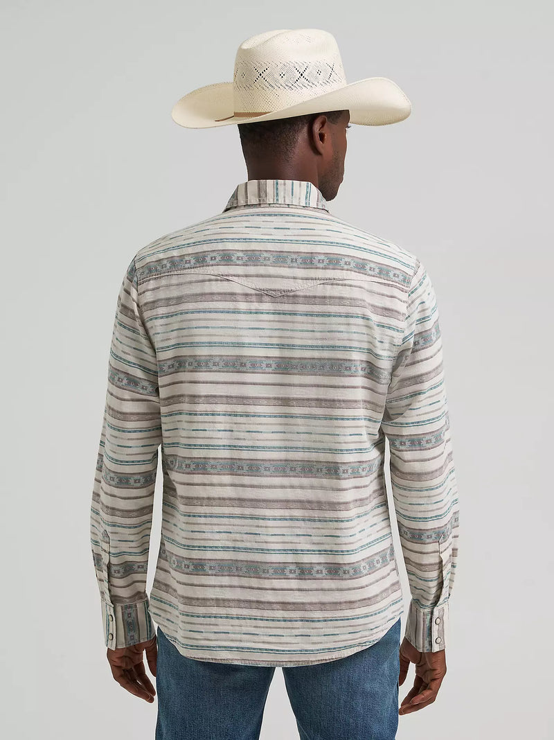 Load image into Gallery viewer, 112374977 - Wrangler Men's Retro® Premium Long Sleeve Western Snap Printed Shirt
