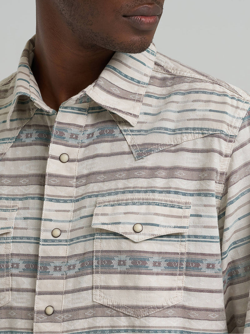 Load image into Gallery viewer, 112374977 - Wrangler Men's Retro® Premium Long Sleeve Western Snap Printed Shirt
