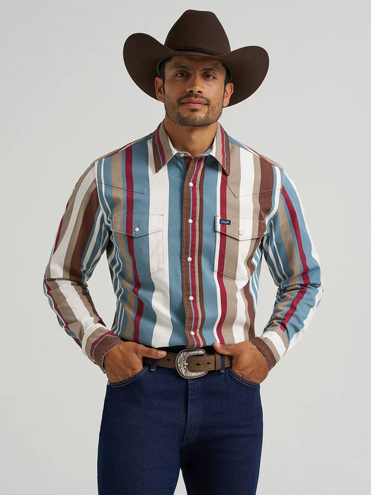 112375204 - Wrangler® Long Sleeve Brushpopper Vintage Shirt