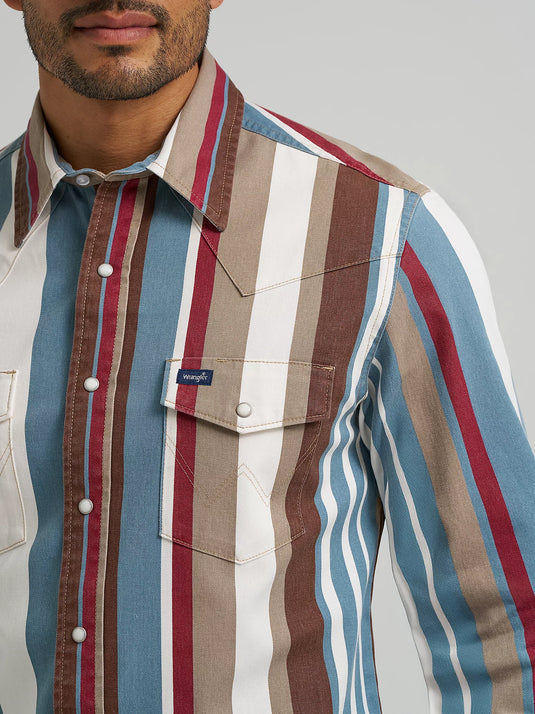 112375204 - Wrangler® Long Sleeve Brushpopper Vintage Shirt