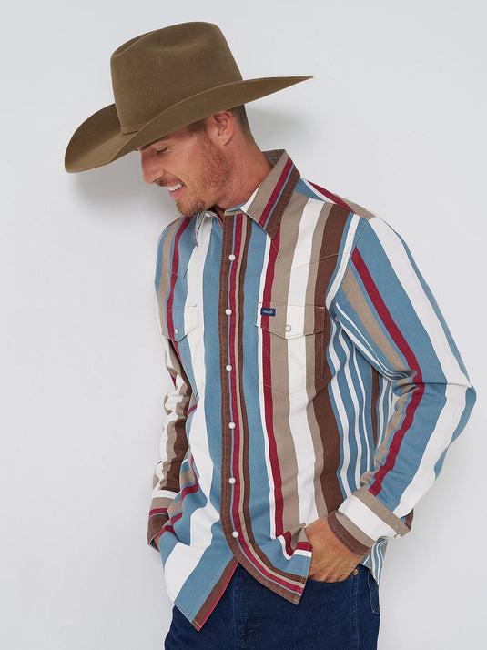 112375204 - Wrangler® Long Sleeve Brushpopper Vintage Shirt