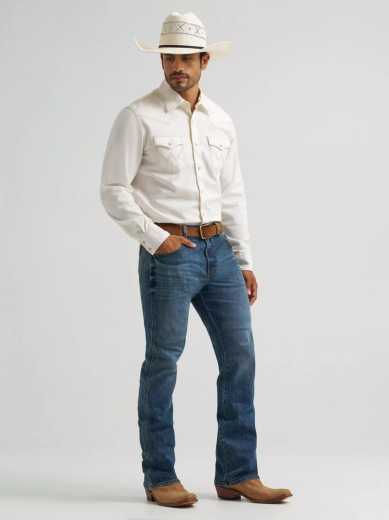 Load image into Gallery viewer, 112375745 - Wrangler Men's Retro® Premium Western Snap Solid Shirt
