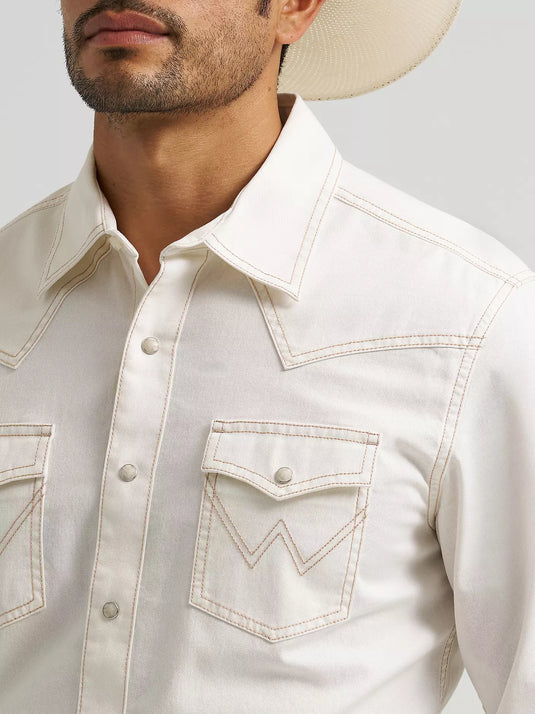 112375745 - Wrangler Men's Retro® Premium Western Snap Solid Shirt