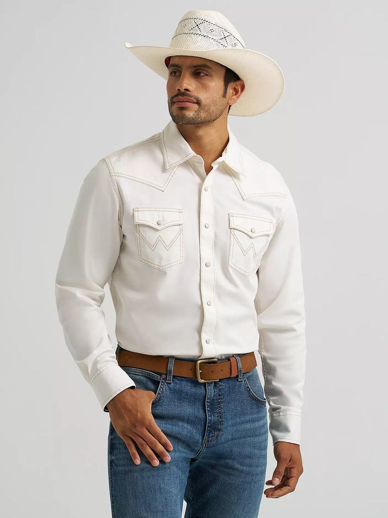 Load image into Gallery viewer, 112375745 - Wrangler Men's Retro® Premium Western Snap Solid Shirt

