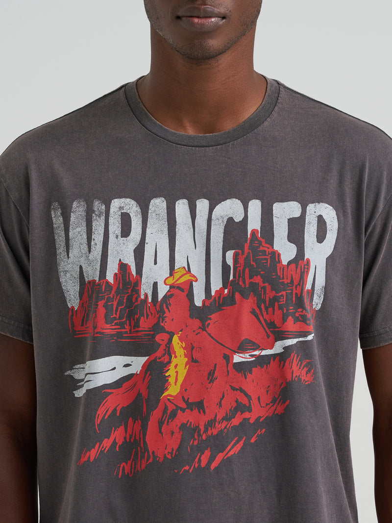 Load image into Gallery viewer, 112375795 - Wrangler Graphic Short Sleeve T-Shirt - Vintage Fit - Charcoa
