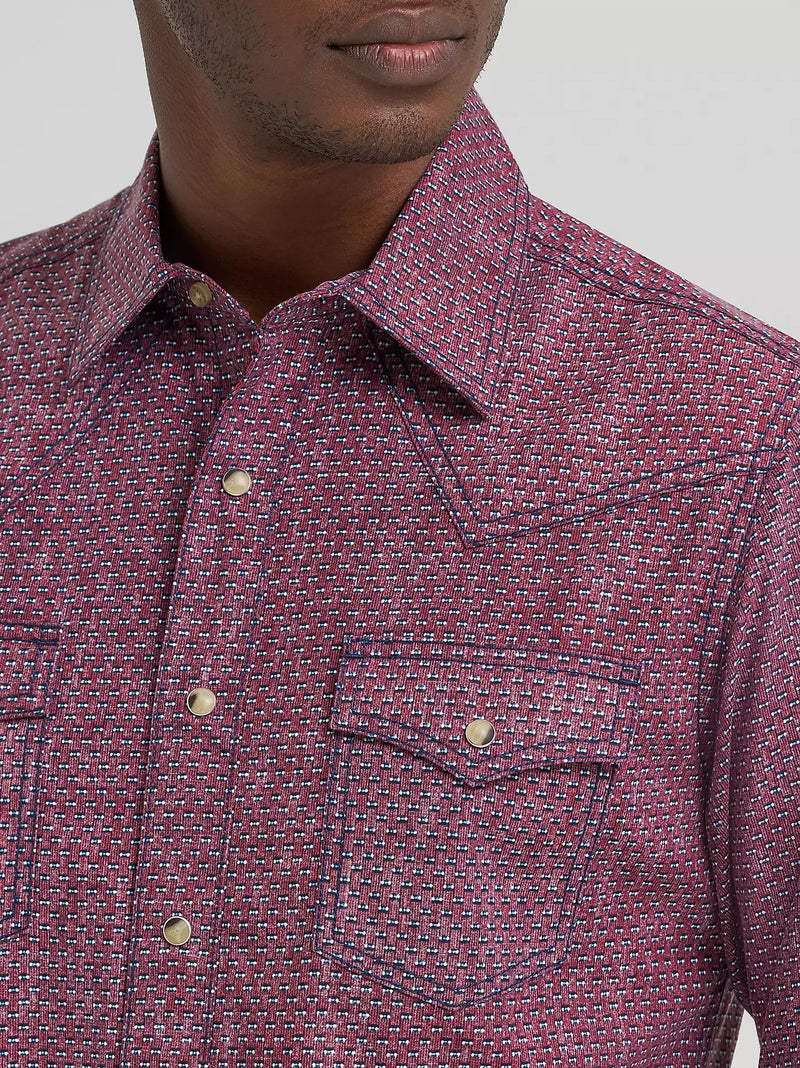 Load image into Gallery viewer, 112378797 - Wrangler Men's Retro® Premium Long Sleeve Western Snap Printed Shirt
