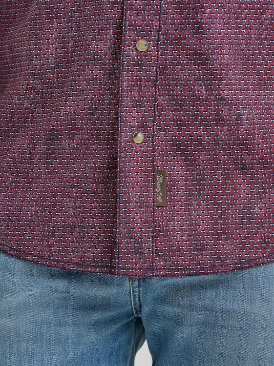 112378797 - Wrangler Men's Retro® Premium Long Sleeve Western Snap Printed Shirt