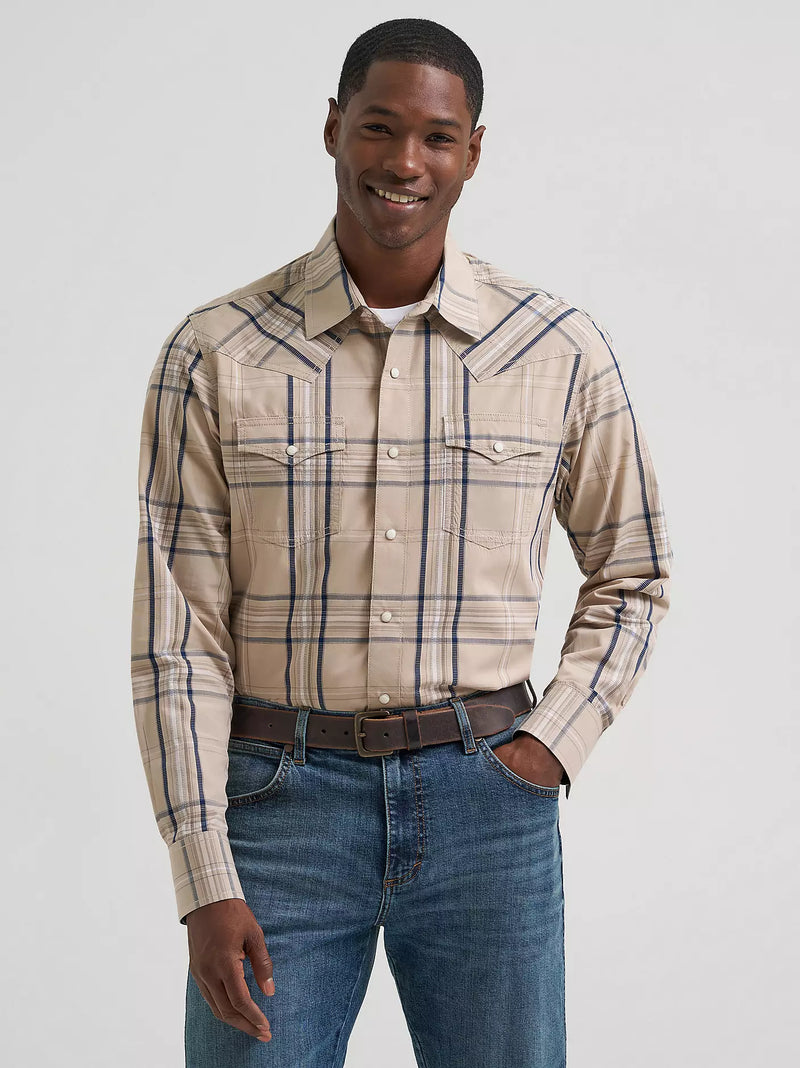 Load image into Gallery viewer, 112378798 - Wrangler Men's Retro® Premium Long Sleeve Western Snap Printed Shirt
