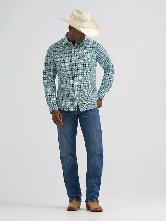 112378803 - Wrangler Men's Wrangler Retro® Premium Long Sleeve Western Snap Shirt