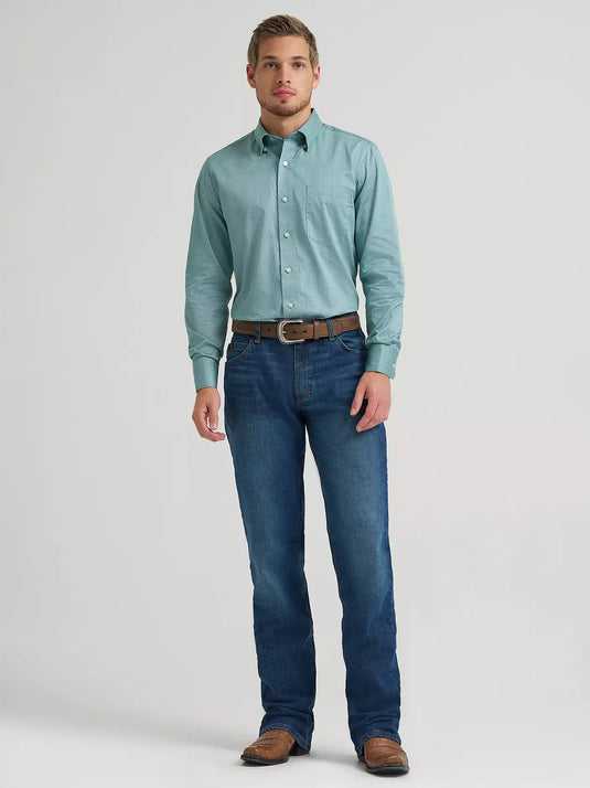 112378968 - Wrangler Men's Cody Johnson One Pocket Button Down Shirt