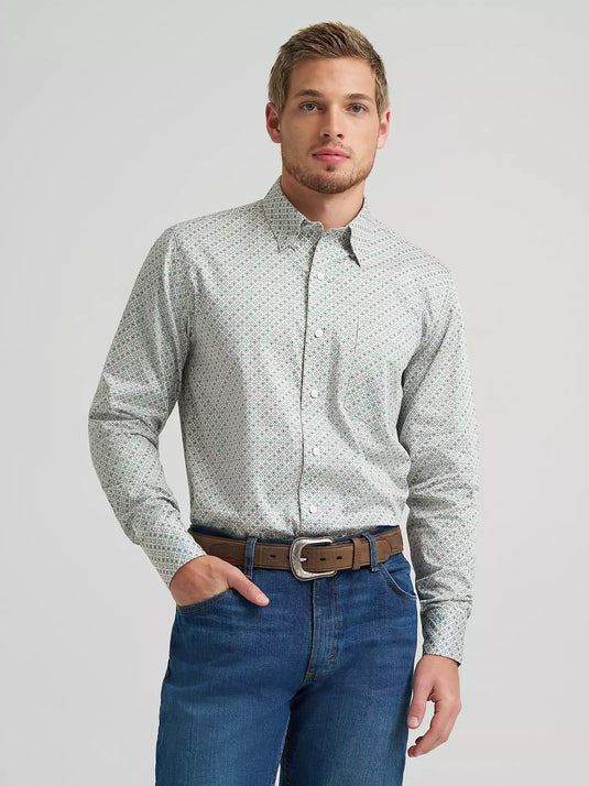112378969 - Wrangler Men's Cody Johnson One Pocket Button Down Shirt