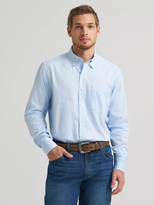 112378975 - Wrangler Men's Cody Johnson One Pocket Button Down Shirt