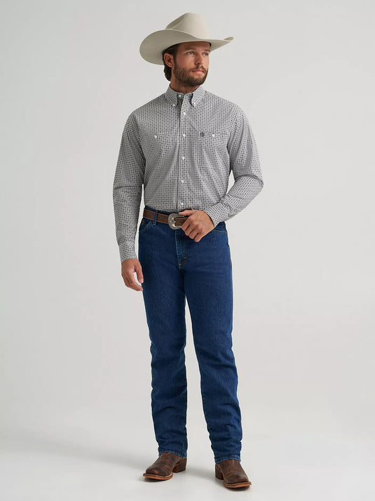112379024 - Wrangler® George Strait™ Long Sleeve Button Down Two Pocket Shirt