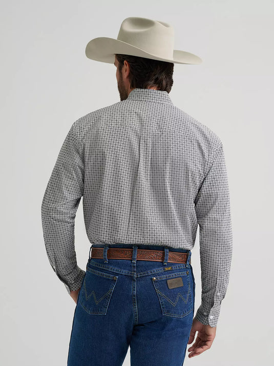 112379024 - Wrangler® George Strait™ Long Sleeve Button Down Two Pocket Shirt