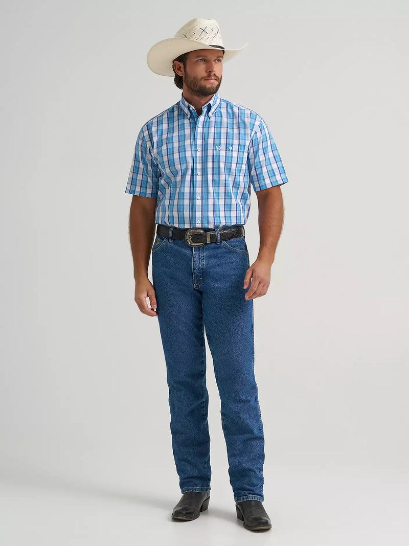 Load image into Gallery viewer, 112379060 - Wrangler® George Strait™ Short Sleeve One Pocket Button Down Shirt
