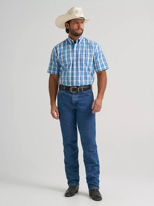 112379060 - Wrangler® George Strait™ Short Sleeve One Pocket Button Down Shirt