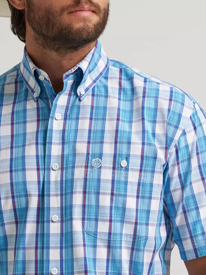Load image into Gallery viewer, 112379060 - Wrangler® George Strait™ Short Sleeve One Pocket Button Down Shirt
