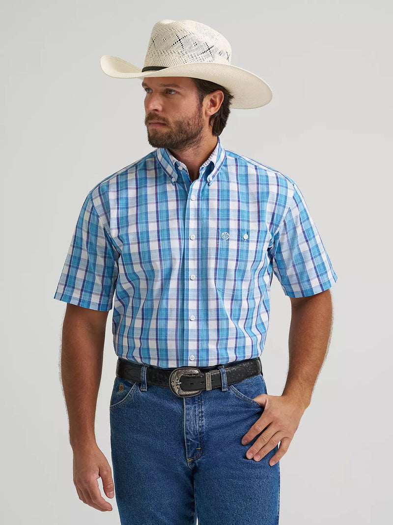 Load image into Gallery viewer, 112379060 - Wrangler® George Strait™ Short Sleeve One Pocket Button Down Shirt
