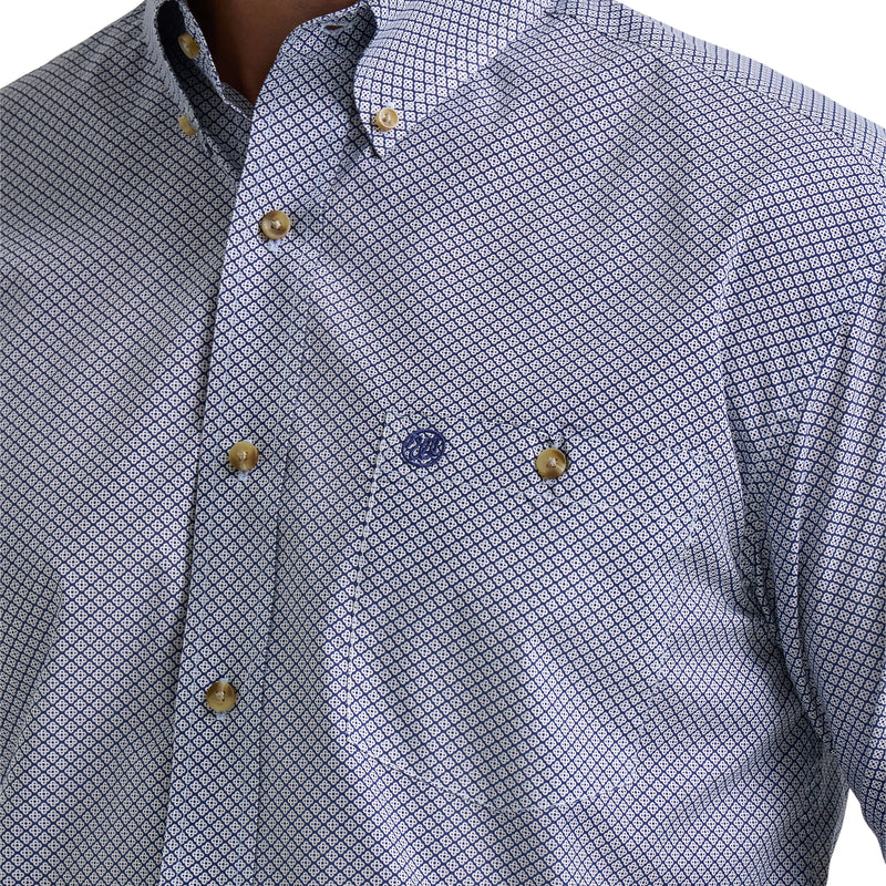 Load image into Gallery viewer, 112379201 - Wrangler Men's Classic Short Sleeve Shirt - Relaxed Fit - Blue
