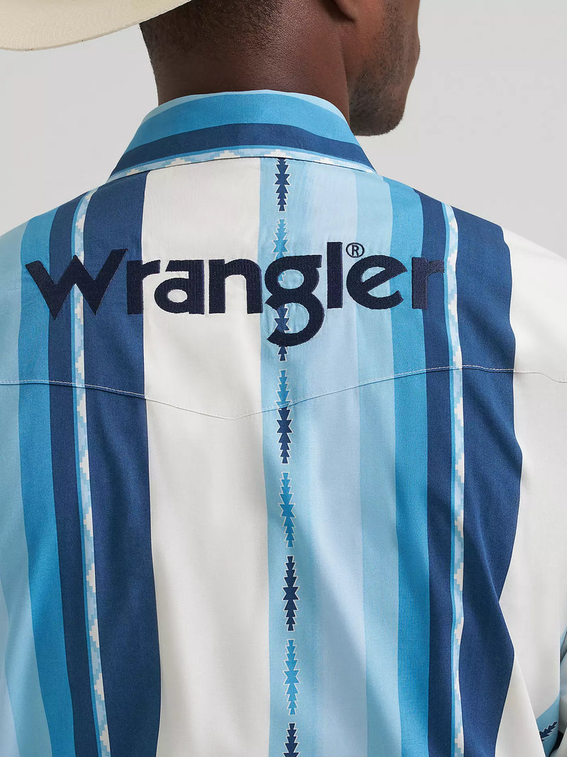 Load image into Gallery viewer, 112379239 - Wrangler® Men's Logo Long Sleeve Striped Shirt
