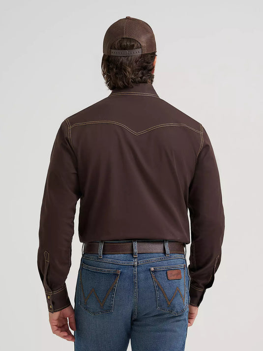 112381533 - Men's Wrangler Retro® Premium Western Snap Solid Shirt