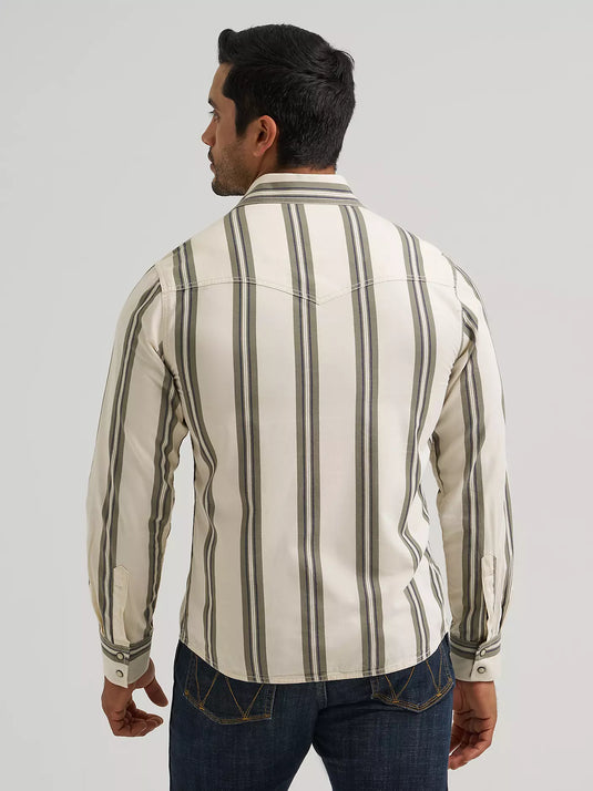 112381538 - Wrangler Men's Retro® Premium Stripe Western Snap Shirt