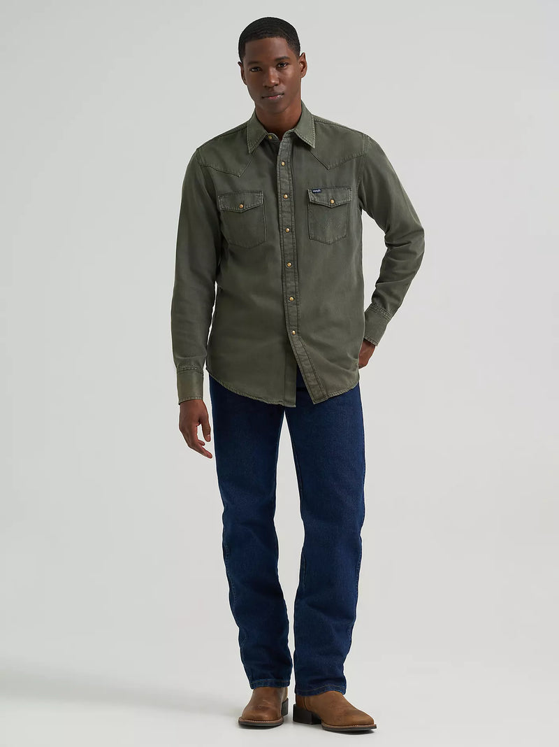 Load image into Gallery viewer, 112381633 - Men's Wrangler® Colorwash Denim Western Snap Shirt
