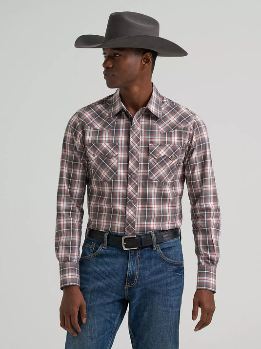 112381876 - Wrangler Men's Retro® Long Sleeve Sawtooth Snap Pocket Western Shirt