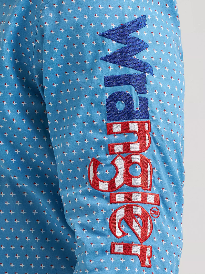 Load image into Gallery viewer, 112381985 - Men's Wrangler® Logo Long Sleeve Button-Down Print Shirt
