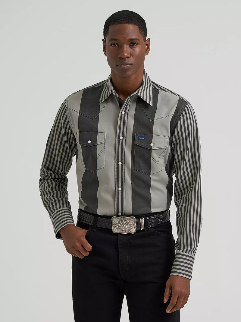 Load image into Gallery viewer, 112381996 - Men's Vintage-Inspired Brushpopper Western Snap Workshirt
