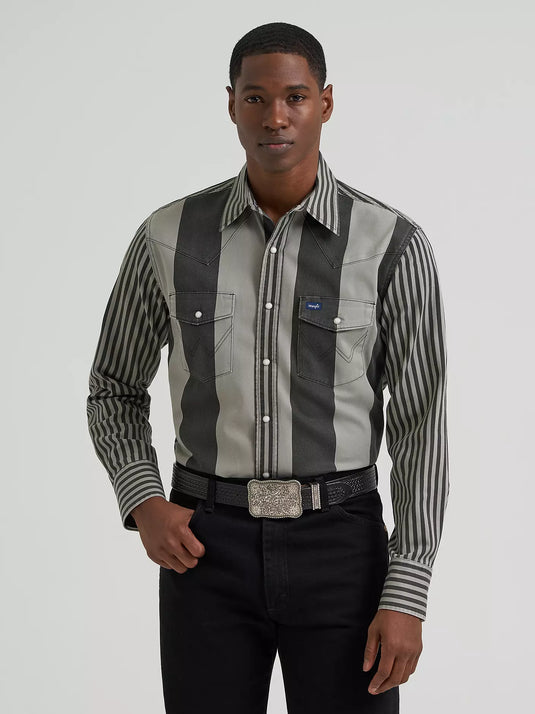 112381996 - Men's Vintage-Inspired Brushpopper Western Snap Workshirt