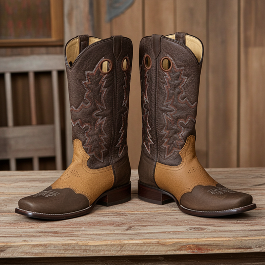 CP5005 - Cowboy Prayer Men's Chocolate Western Boot With Overlay