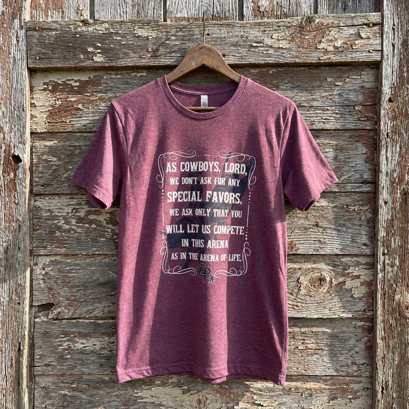 Load image into Gallery viewer, CP2001 - Cowboy Prayer Heathered Fuchsia T Shirt

