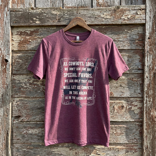 CP2001 - Cowboy Prayer Heathered Fuchsia T Shirt