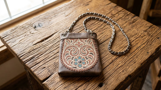 Rainbow Purse 16 - Brown with Floral Design