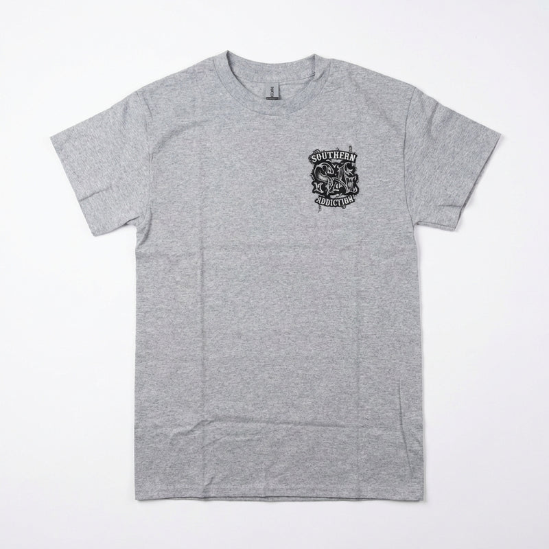 Load image into Gallery viewer, 6137 - Southern Addiction Sm Town Cntry Boy - Grey T Shirt
