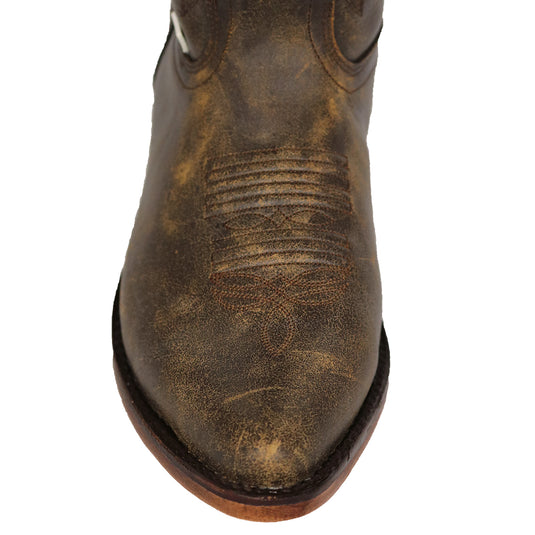 1172 - RockinLeather Men's Bomber Brown Pointed Toe Western Boot