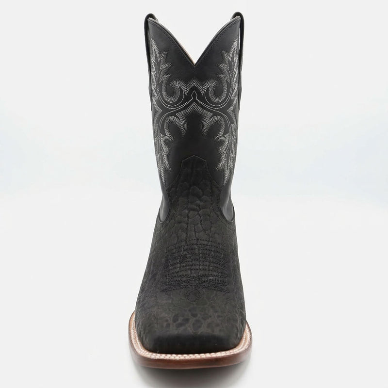 Load image into Gallery viewer, CP1706 - Cowboy Prayer Hand Crafted Genuine Black Bull Shoulder Cowboy Boots
