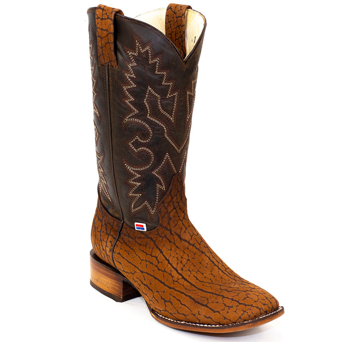 1180 - RockinLeather Men's Bull Shoulder Square Toe Western Boot