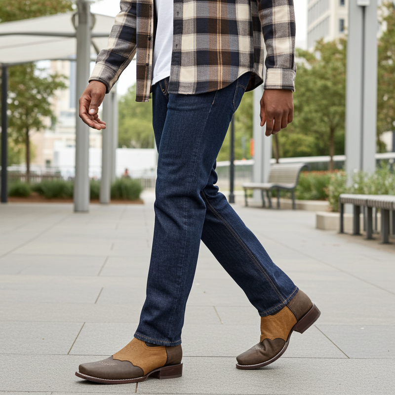 Load image into Gallery viewer, CP5005 - Cowboy Prayer Men's Chocolate Western Boot With Overlay
