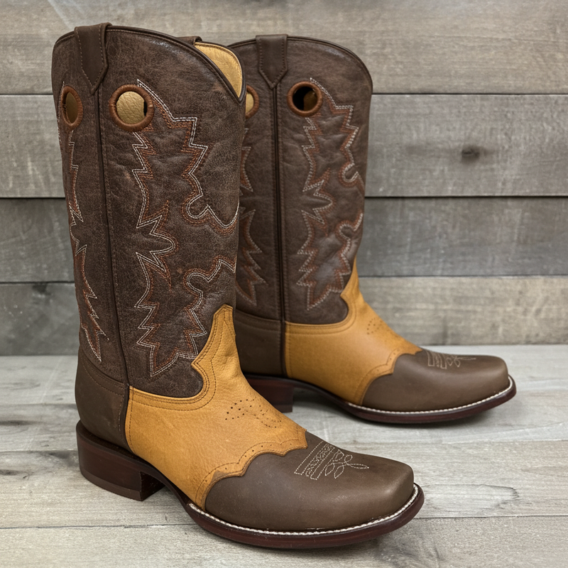 Load image into Gallery viewer, CP5005 - Cowboy Prayer Men&#39;s Chocolate Western Boot With Overlay

