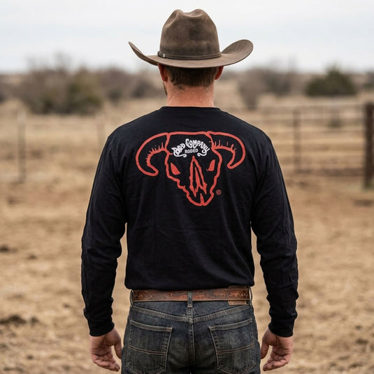 BCT2614BK - Hooey "Bad Company" Black Long Sleeve Shirt W/Red & White Logo