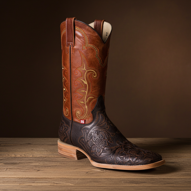 Load image into Gallery viewer, 1190 - RockinLeather Men's Stamped Cowhide Leather Boot
