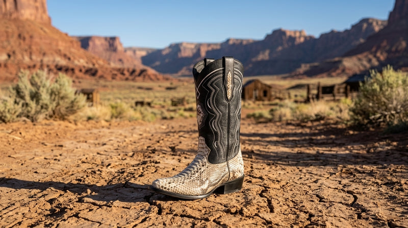 Load image into Gallery viewer, 8004 - RockinLeather Men's Genuine Natural Python Boots
